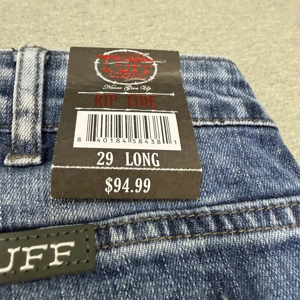 NWT Cowgirl Tuff‎ Co. Rip Tide Distressed Flared Jeans Women's Size 29x35